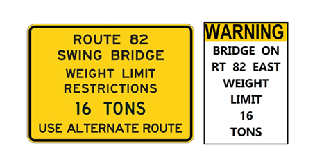 East Haddam swing bridge weight restrcitions